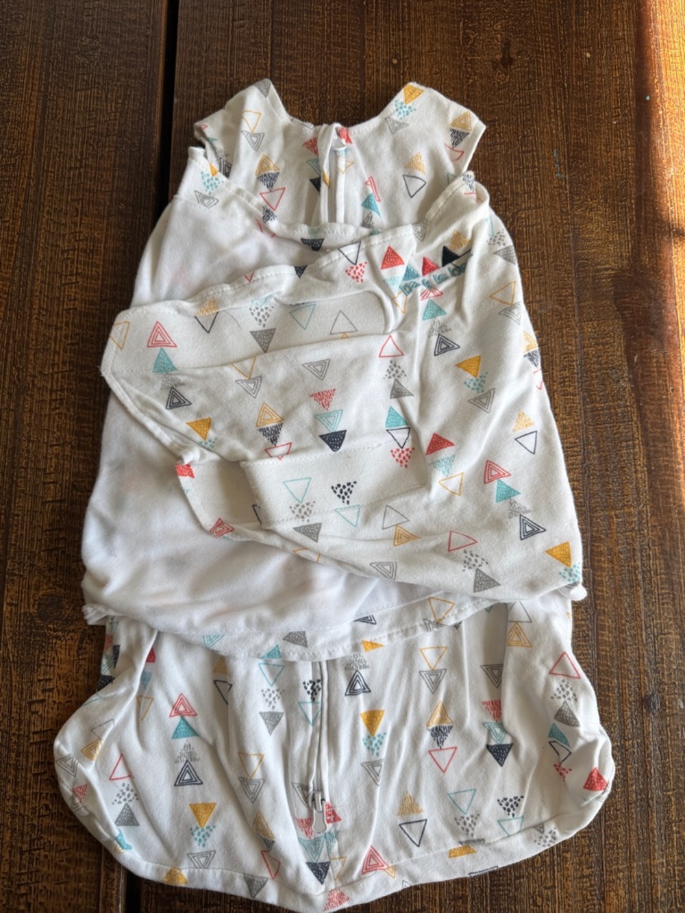 Halo White Sleep Sack with Multicolor Triangle Print
